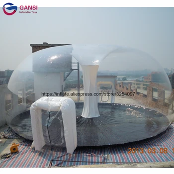 10m skersmens pripučiamas aišku, crystal dome house kempingas palapinė milžiniškas pripučiamas burbulas kupolas-palapinė šalies vieta