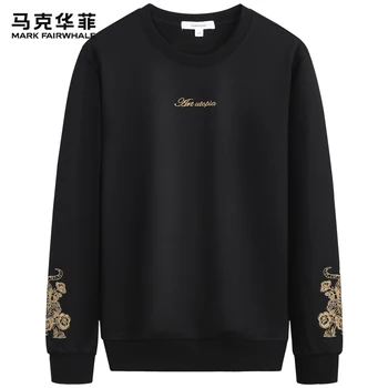 Fairwhale 2020 m. pavasarį naujas žmogus hoodie mados medvilnės Kinų Stiliaus ilgomis rankovėmis marškinėliai