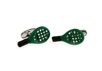 SUNNYLINK vyriškos Rankogalių segtukai Žalia teniso raketės rankogalių segtukai, skirti marškinėliai J1100