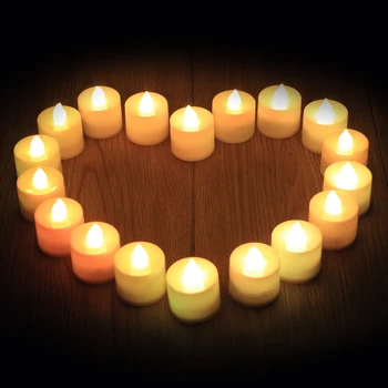 24pcs Led Elektroniniai žvakė juda nerūkomojo flameless dekoratyvinių žvakių šviesos žibintas su baterijomis, Vestuvių Gimtadienio