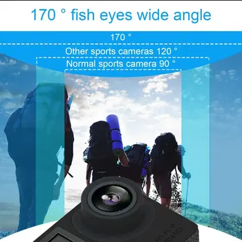 Mini H3R 4K Ultra Full HD Sport Kamera, WIFI Nuotolinio Valdymo Povandeninių Judėjimo Vandeniui Skaitmeninės Vaizdo Kameros