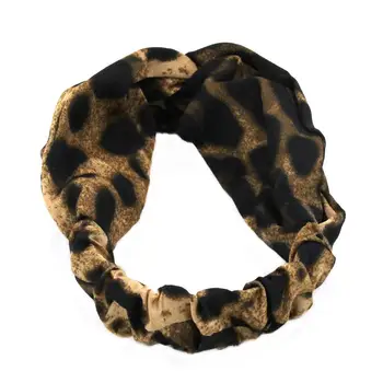 Furling Mergina 1PC Ruožas Leopard Galvos Turbaną Hairbands Galvos Wrap Moterų Joga Sporto Plaukų Juostos Ponios Priedai