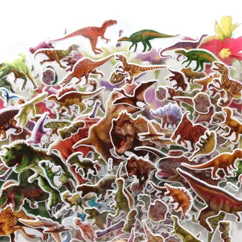 10vnt Dinozauras, Lipdukai, Pakuotės Gyvūnų Pegatinas 3D Burbulas Mergaitės Berniukai Animacinių filmų Grafiti Vaikams Dėl užrašų knygelė Dienoraštis Knyga