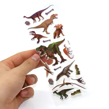 10vnt Dinozauras, Lipdukai, Pakuotės Gyvūnų Pegatinas 3D Burbulas Mergaitės Berniukai Animacinių filmų Grafiti Vaikams Dėl užrašų knygelė Dienoraštis Knyga