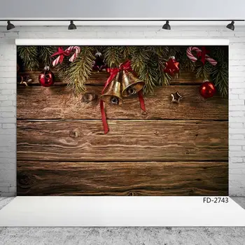 Linksmų Kalėdų Derliaus Medžio Lenta Sienos Portretai Backdrops Dekoro Vinilo Fone Fotografija, Fotostudija Prop Photocall