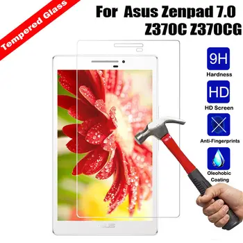 Už Asus ZenPad 7 Z370 Z370C Z370CG 7 colių Tablet Grūdintas Stiklas Screen Protector 2.5 D 9H plonas Premium Apsauginės Stiklo Plėvelės