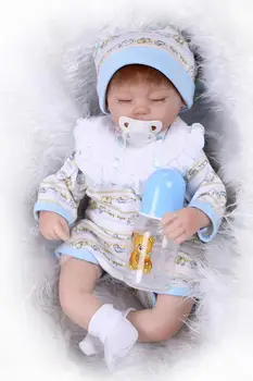 43CM atgimsta kūdikių lėlės, žaislai silikono naujagimiui bonecas merginos bebe žaislai