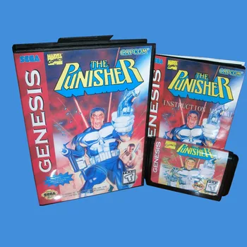The Punisher Su dėžute Ir Instrukcija 16bit MD Žaidimo Kortelės Sega Mega Drive Genesis