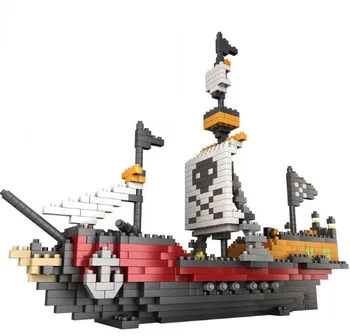 780pcs blokai mažų dalelių surinkti žaislai berniukas piratų laivo modelį 3-6-8 metų amžiaus vaikų švietimo žaislai