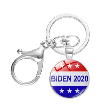 2020 Joe Bidenas jav Prezidento Rinkimų Keychain Bernie JAV Prezidento Stiklo Kupolas Key Chain Papuošalai