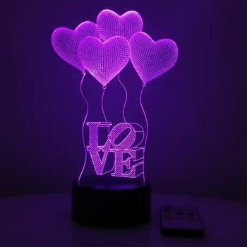 Firstblue 3D Iliuzija Stalo Lempa 7 Spalvų LED Nakties Šviesos Berniukų Žaislas Kūrybos Dovanos, Vaikų Kambario Spinta Naktiniai Dekoratyvinės šviesos