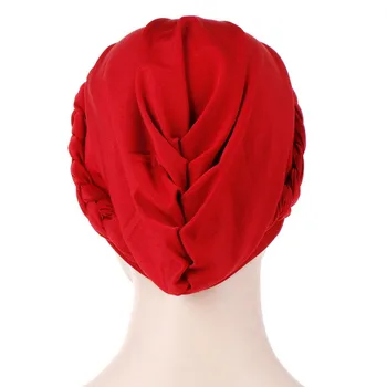 Musulmonų Moterys Kietas Nerijos Kryžiaus Plakti Granulių Kryžiaus Šilko Turbaną Skrybėlę Chemo Kepuraitė Kepurės Hijab Apdangalai, Galvą Apvyniokite Plaukų Accesories