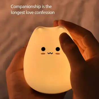 LED Naktį Lempos Papuošti Stalas Šviesos Baterijos Svajonė Cute Kačių Kūrybos Sleepping Spalva Keičiasi Lemputės Kūdikio Miegamojo Naktį Šviesos