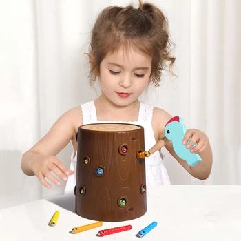 Mediniai Genys Vabzdžių Gaudyti Kirminų, Gyvūnų Žaidimas Saugaus Montessori Švietimo Žaislas Mažiems Vaikams Dovanos