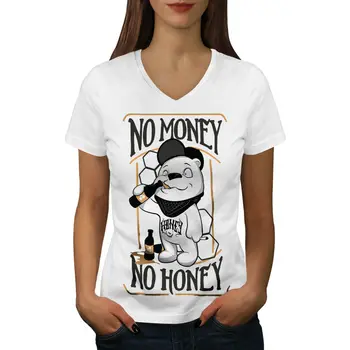 Ne Pinigų, Ne Medaus Alaus Juokinga Spausdinimo Moterys T-shirt NAUJAS