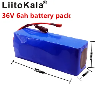 LiitoKala 36V 6ah 500W 18650 ličio baterija 36V 8AH elektrinis dviratis su PVC atveju elektros dviratis