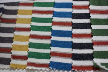 Didmeninė gamykloje tiesiogiai parduoti įvairių spalvų Stripe Rib Megzti Audinio F521# dvipuse