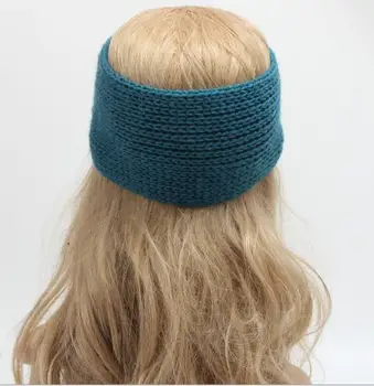 10 VNT Moterų Lady Nėrimo Perlai Bowknot Turbaną Megzti Galvos Wrap Hairband Žiemos Ausies Šilčiau Lankelis Plaukų Juosta Priedai