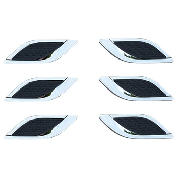 Universalus Automobilių Padengti Jutiklis ABS Chrome Pusėje Žalumynų Lapų Sparnas Ventiliacijos Oro Išleidimo Lempos Apdaila
