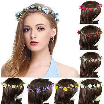 Hairband Mergina Karūna Gėlių, Rožių, Gėlių Ekrano Užsklandą Hairband Vestuvių Plaukų Girliandą Vinjetė