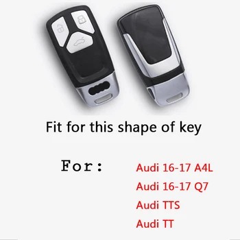 Aliuminio Lydinys Prabanga, Aukštos Kokybės Automobilių Klavišą Padengti Key Chain Raktų Žiedas Automobilių Stilius Audi 16-17 A4L 16-17 Q7 TTS TT
