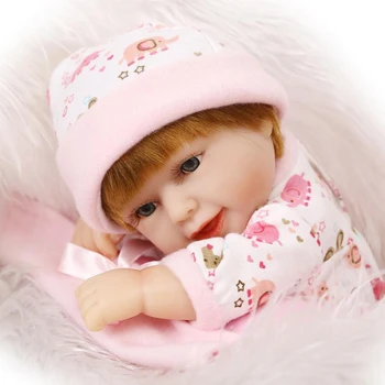 27CM Visas Silikono Vinilo Lėlės Reborn Kūdikių Lėlės Mergina Minkštas Tikroviškas Kūno Lėlė Mini Atgimsta Bonecas Kūdikio Krepšelio Nustatyti Juguetes