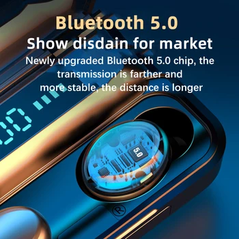 Bluetooth 5.0 Ausines TWS pirštų Atspaudų Touch laisvų Rankų įranga HiFI Stereo Sporto In-ear Ausinių Bevielės ausinės