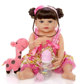 Reborn Baby Doll 22 colių 55 cm Silikono kūdikis reborn lėles gyvas naujagimis bebe su drabužiais Kalėdų dovana