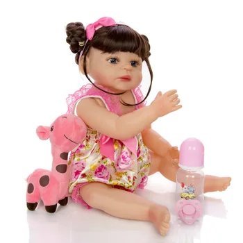 Reborn Baby Doll 22 colių 55 cm Silikono kūdikis reborn lėles gyvas naujagimis bebe su drabužiais Kalėdų dovana