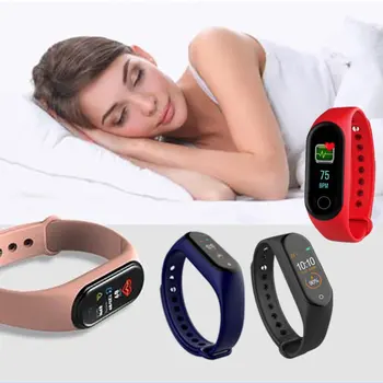M4 Spalvinga ekrano smart apyrankę pedometer Sveikatos priežiūros multi-sporto skambučio atmetimo sveikas miegas Smart Žiūrėti