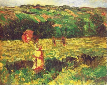 Aukštos kokybės Aliejaus tapybos Drobės Kopijos, Promenada prie Limetz (1887) Pateikė Claude Monet rankomis dažyti
