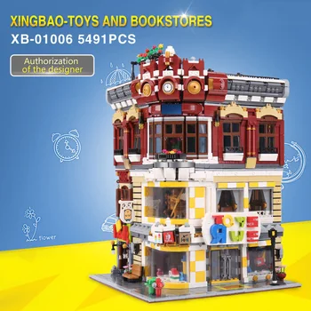 XingBao 01006 Miestas Serija Didelis Žaislų ir Knygyne modelių Kūrimo Rinkinys, Kaupimas Blokai Suaugusiųjų Sujungimas Švietimo Žaislas Vaikams Dovanų