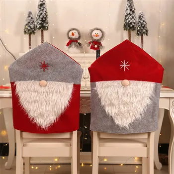 Santa Claus red hat Kalėdų kėdė nustatyti Kalėdų šeimos restoranas, apdailos prekių kėdė padengti 2020 Naujas