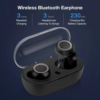 Tiesa Belaidžio TWS Ausinių, Bluetooth 5.0 Touch Control Mini ausų Sporto Ausinės, Triukšmo Mažinimo laisvų Rankų įranga Su Įkrovimo Atveju