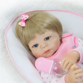 55cm Full Silikono Reborn Baby Doll Žaislas Naujagimių Mergina Kūdikių Lėlės Puikus Gimtadienio Dovana Mados Žaisti Namuose Maudytis Žaislas Mergina Brinqued