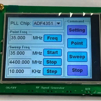 35-4400M ADF4351 RF Signalo Šaltinio Signalo Generatoriaus Banga / Taškas Dažnis Paspauskite Ekranas LCD Ekranas Valdymo