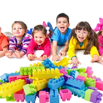 Dalelių Blokai Kovoti Įdėta Berniukai Ir Mergaitės Saugojimo Krepšys Kūdikio Asamblėjos Dalelių, Nelyginant Žaislai, 3-6 Metai