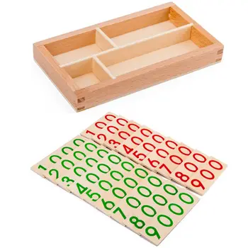 Vaikams, Mediniai Skaičius 1-9000 Korteles Montessori Žaislai Anksti Matematikos Mokslo Vaikas Skaitmeninis 1-9000 Korteles