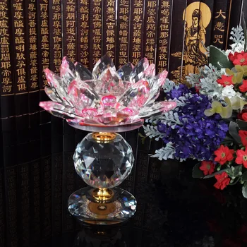 Šeimos Dekoracijas ir Amatų Crystal Lotus Žvakidė Budistų Lotus Sviestas Žvakidė, kurių Skersmuo 110 Mm