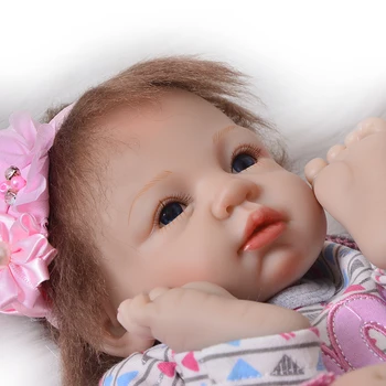 22inch atgimsta silikono vinilo vaikų žaisti namus, žaislai bebe dovana boneca atgimsta silikono reborn baby bebe rankų darbo lėlės princesė
