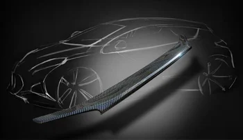 Didesnis žvaigždučių ABS medžiagos su Juodos spalvos anglies pluošto grūdų dažų galinio sparno Spoileris Honda CIVIC 2016