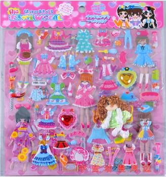 Princesė drabužių, lipdukų, Žaislų / LL dvigubą perspektyvą lipdukas Žaislai / Mergina Dressup cowgirl Dressup drabužių Etiketės