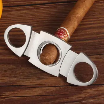 COHIBA Prekės Cigarų Pjovimo Naujas, Nerūdijančio Plieno Metalo Klasika Cigarų Pjovimo Giljotina Su Dovanų Dėžutė Kalėdų Cigaro Žirklės Dovana