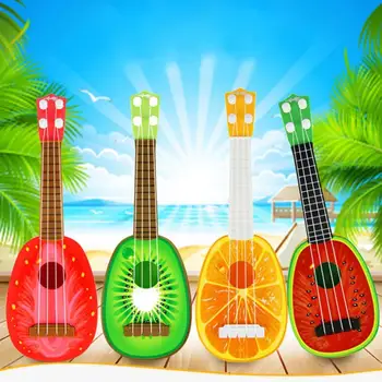 Mini 4 Stygų Gitara Plastiko Ukulėle Vaisių Stiliaus Muzikos Intelektinės Plėtros Priemonė Vaikų Darželyje Žaislas Kalėdos Dovanas