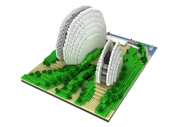 Mini Blokų Pasaulio Architektūros Shell Myli Opera House Modelio blokai kūrybos švietimo Plytų Vaikams, Žaislų, Dovanų
