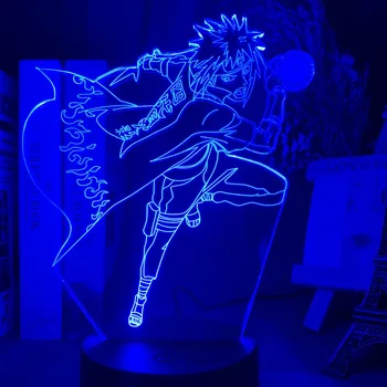 Naruto Minato Namikaze FigureAtmosphere 3d Lempa Vaikams, Vaikų Kambario Dekoro Spalva Keičiasi Led Nakties Šviesos Lovos Vaikams