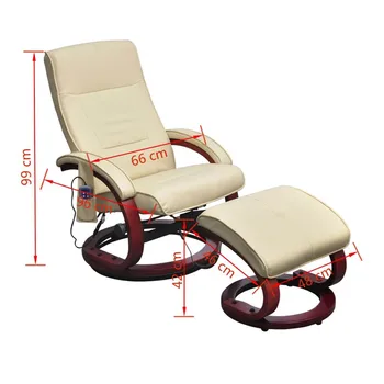 Elektrinis Masažo Kėdės Kojoms Balta Dirbtine Oda 10 Masažas Taškų Tingus Reguliuojama Pakoja Atlošas Masažo Kėdė