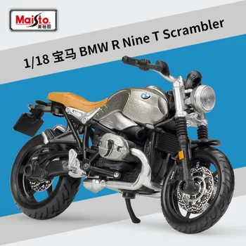 Maisto 1:18 BMW R Devynių T Scrambler Lydinio Motociklo Diecast Dviratį Automobilio Modelį Žaislų Kolekcija Mini Moto Dovana
