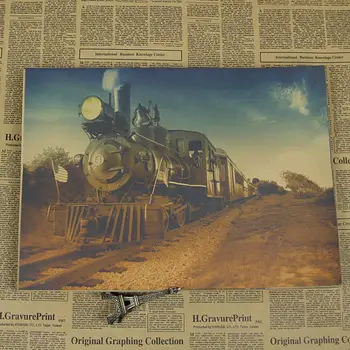 RMTT-036 JAV Klasikinis traukinys Senosios Kartos sienos nuotrauka Derliaus Plakatas HD Baras/kavinė Retro Sienos Meno Amatų Namų dekoro Lipduko