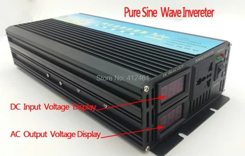 Skaitmeninis Displėjus, 2000W keitiklio pure sine wave max 4000W galia DC12V/24V/48V/110V į AC100V/220V 50Hz/60Hz saulės sistema